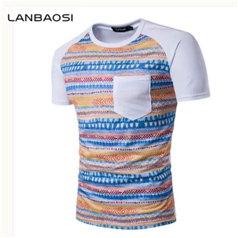 Lanbaosi Mens Raglan Sleeve T Shirt Men Short Sleeves Printed Casual