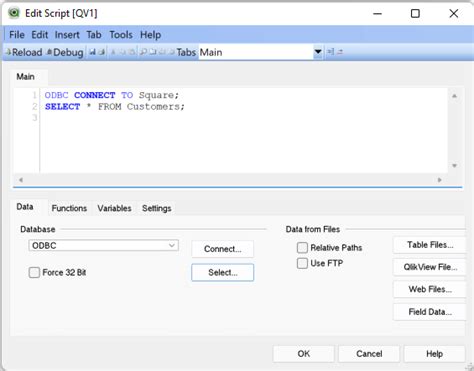 Connecting QlikView To Square Via ODBC Driver