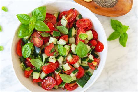 Panera Tomato Basil Cucumber Salad Easy Salads