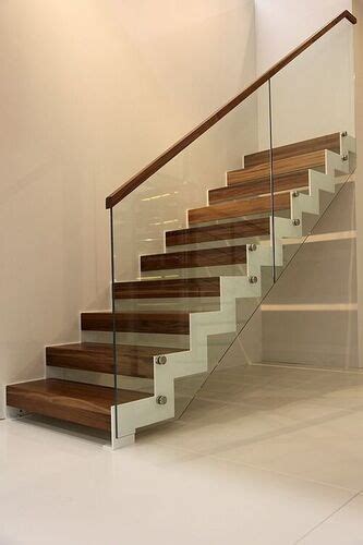 Black Mild Steel Floating Staircase Thickness Mm Mm At