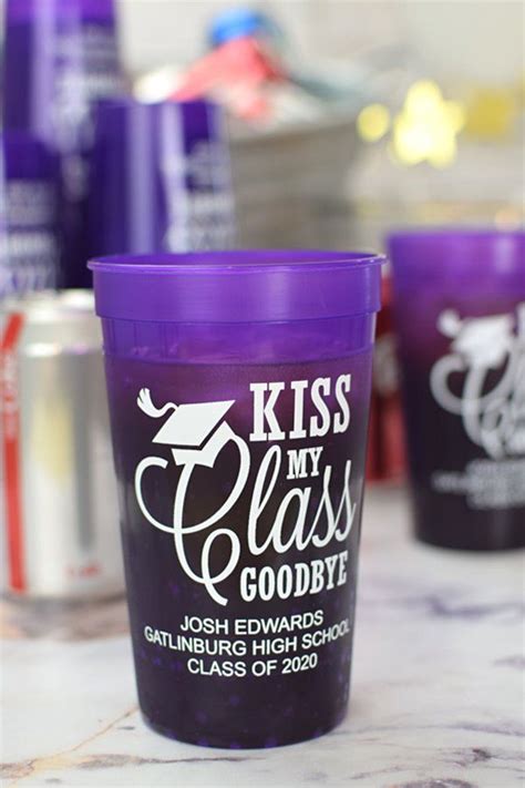 Tall Personalized Graduation Party Stadium Cups 22 Oz Stadium