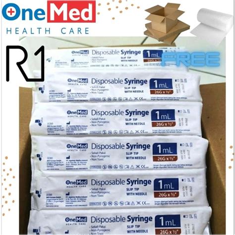 Jual Syringe Spuit Onemed Jarum Suntik 1cc 3cc 5cc 10cc Onemed Satuan