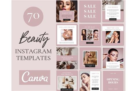 Instagram Template Canva Beauty Instagram Templates Makeup