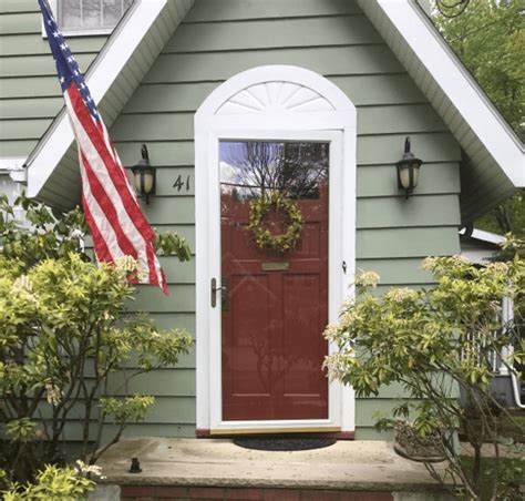 New Red Front Door Says Welcome Monks Home Improvements