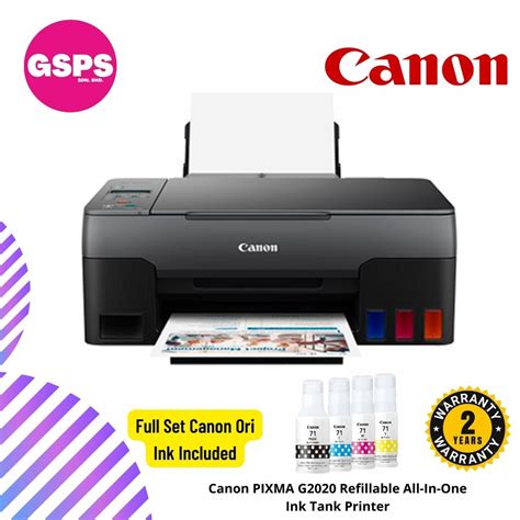 Canon PIXMA G2020 Refillable All In One Ink Tank Printer GS Premium