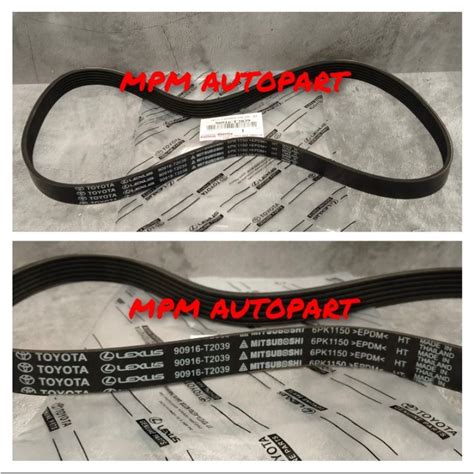 Jual Tali Kipas Fan Van Belt New Yaris Etios Vios 6pk 1150 90916 T2039