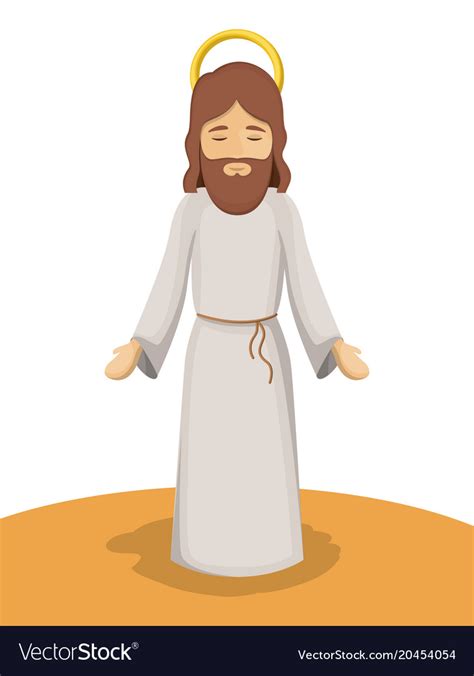 Jesus god cartoon design Royalty Free Vector Image