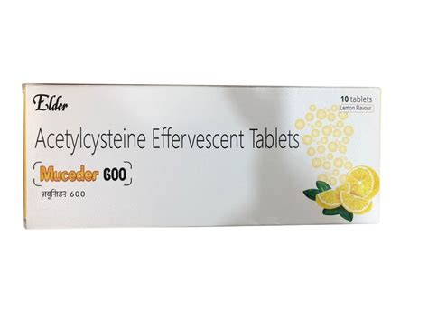 Muceder 600 N Acetylcysteine Effervescent At 100 Stripe Pardi