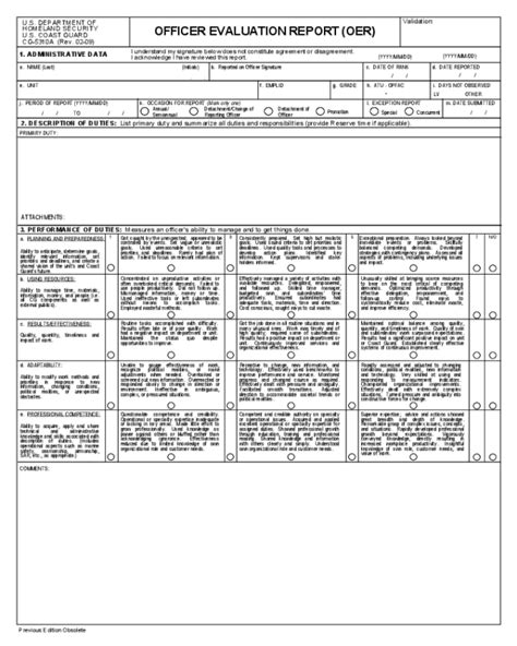 Army Oer Form Fillable Pdf Printable Forms Free Online