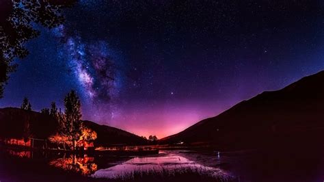 nature night  wallpaper  pc