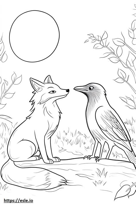 Le Renard Et Le Corbeau Coloriage A Imprimer