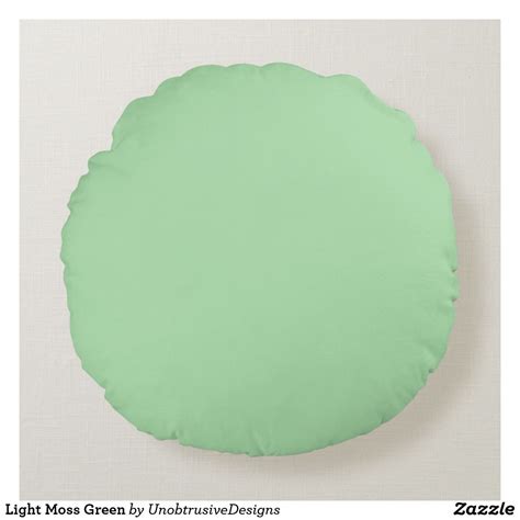 Light Moss Green Round Pillow Sea Green Color Round Pillow Green Colors