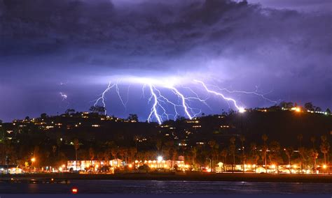 Check Out These Incredible Photos Of Lightning Strikes Across Southern California During Rain