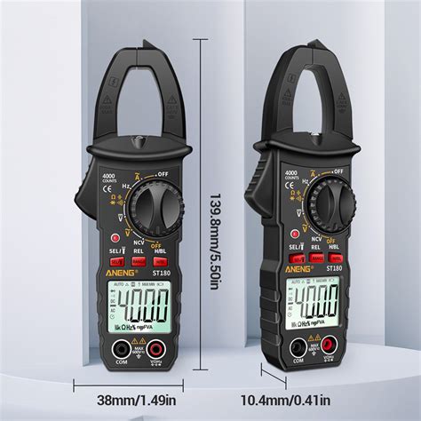 St180 4000 Counts Digital Current Clamp Meter Ac Ohm Ncv Multimeter