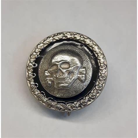 German Ss Totenkopf Round Badge Warstuffcom