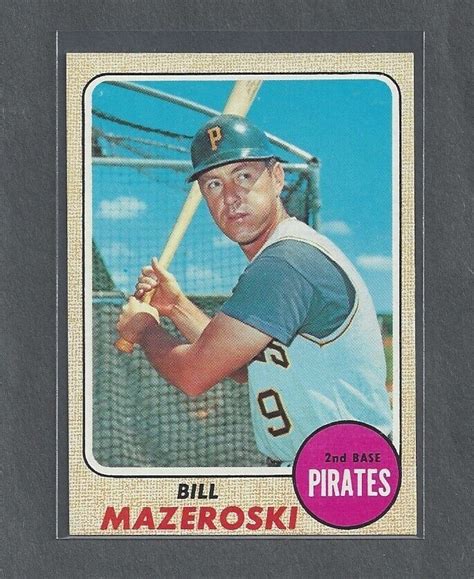 1968 Topps Baseball 390 Bill Mazeroski NR MINT 0390DR5 EBay