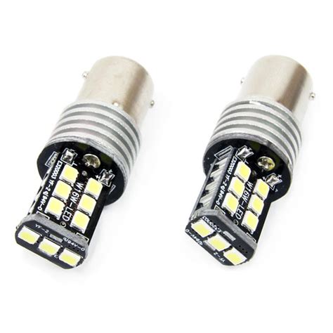 AMiO LED Bulbs CANBUS 2835 15SMD 1156 BA15S P21W R10W R5W White 12V 24V