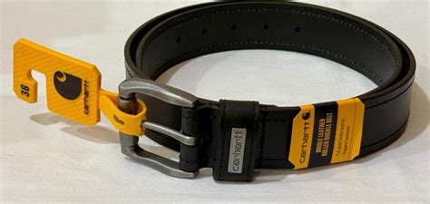 Carhartt Full Grain Bridle Leather Roller Buckle Mens Black Leather
