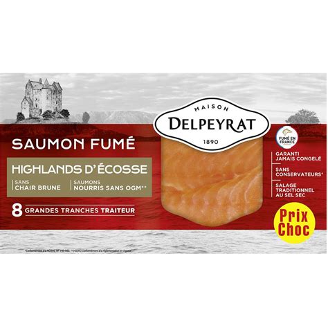 DELPEYRAT Delpeyrat Saumon fumé Highlands d Ecosse x8 320g 8 tranches