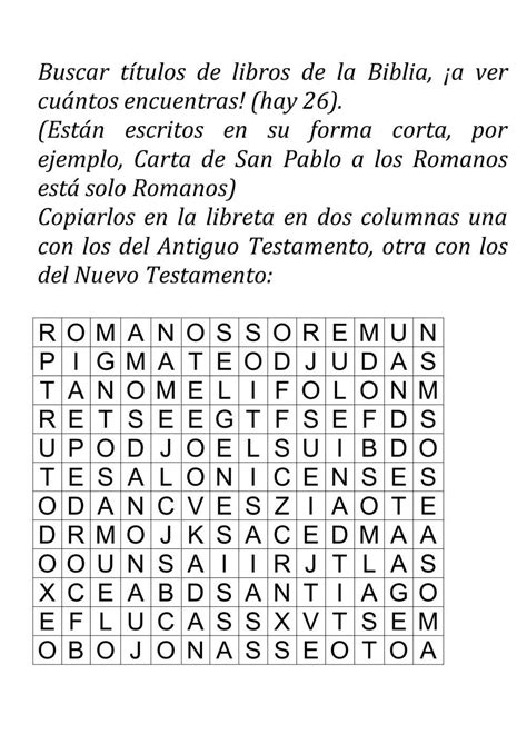 Sopa De Letras Libros De La Biblia Worksheet Live Worksheets