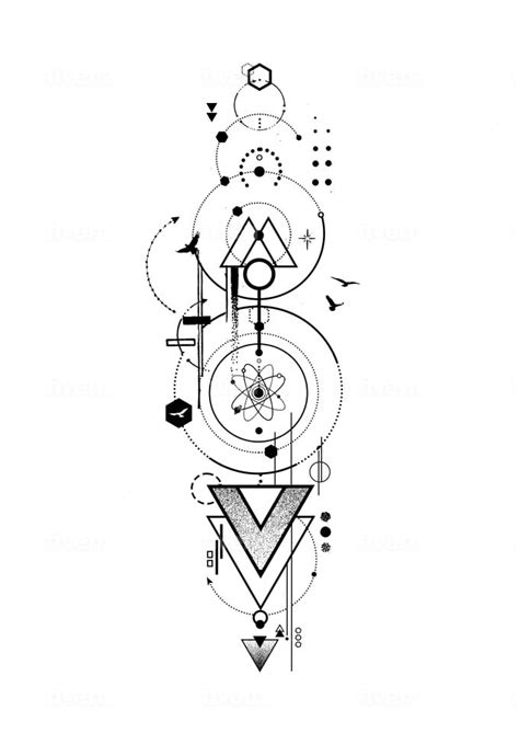 Soufianelfanany I Will Hand Draw A Geometric Tattoo Design In My Style