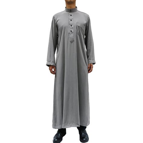 Incerun Mens Muslim Clothing Long Sleeve Jubba Dishdasha Abaya Long