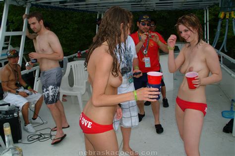 Spring Break Boat Party With Drunk College Girls Getting Naked Porn Pictures XXX Photos Sex
