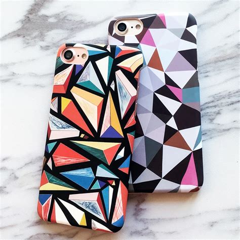 Fashion Art Colorful Triangle Case For Iphone 7 Case Funny Abstract