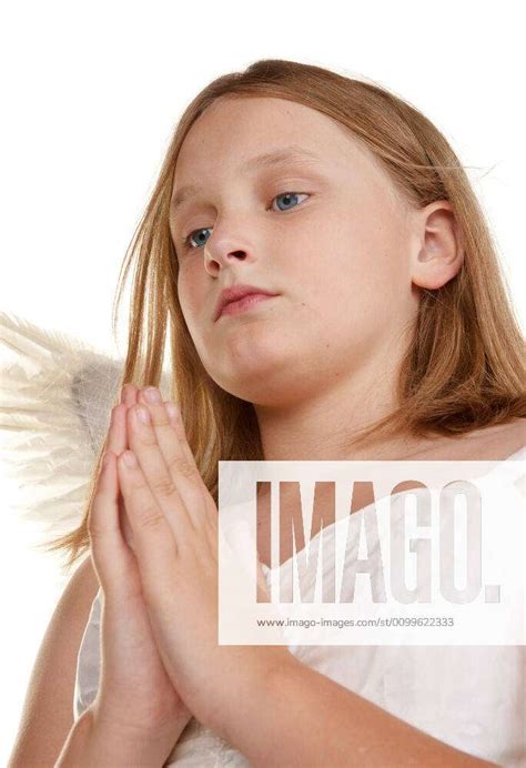 Little Angel Girl Pure And Innocent Little Angel Fairy Girl Praying Y