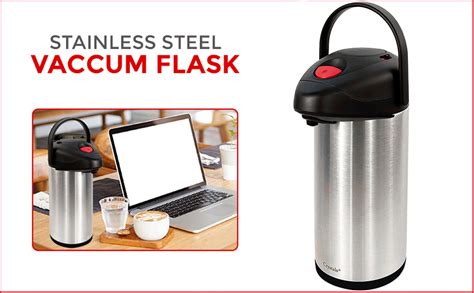 L L L Stainless Steel Insulated Vacuum Airpot Flask With Pump Action Thermal Carafe For Hot