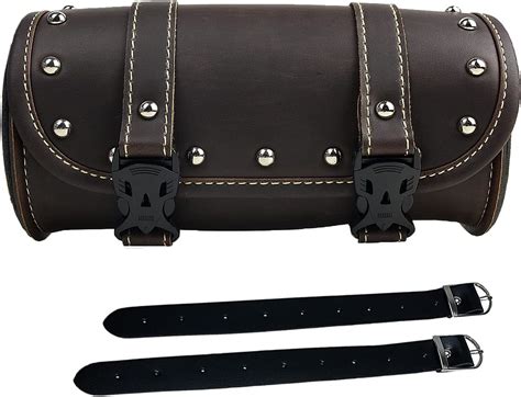 Amazon Yhmtivtu Motorcycle Handlebar Bag Roll Tool Bag Pu Leather