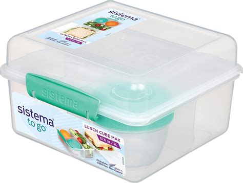 Sistema To Go Lunch Box Cube Max L Bento Box Style Food Container