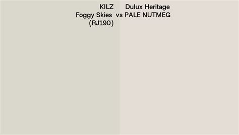 KILZ Foggy Skies RJ190 Vs Dulux Heritage PALE NUTMEG Side By Side