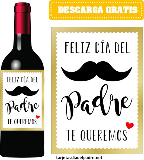 Etiquetas Para Botella De Vino D A Del Padre D A Del Padre