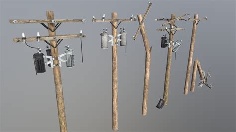 Electricity Pole Buy Royalty Free D Model By Aaanimators B C