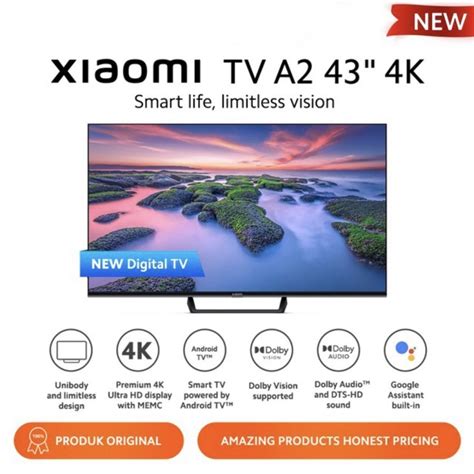 Jual XIAOMI Mi TV A2 43 4K UHD Smart Android Digital TV L43M7 EAID