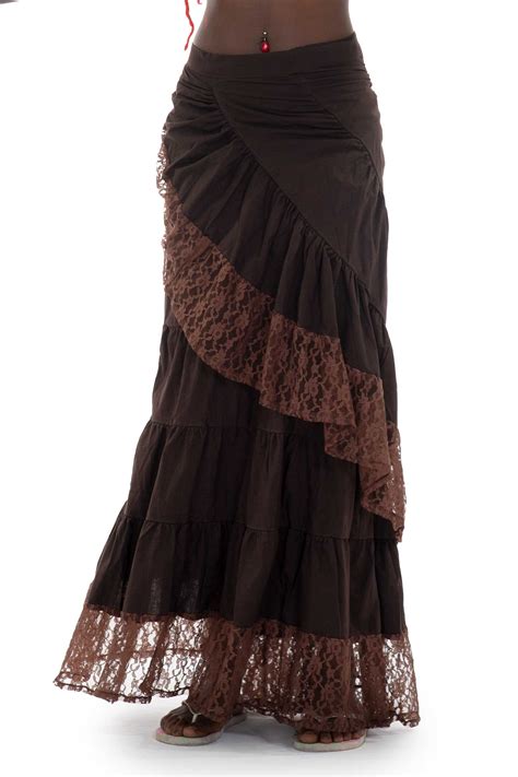 Cotton And Lace Boho Wrap Skirt Altshop UK