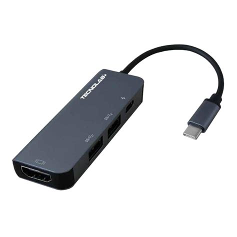 Ripley Hub Usb C A Hdmi Usb Pd Negro Tecnolab