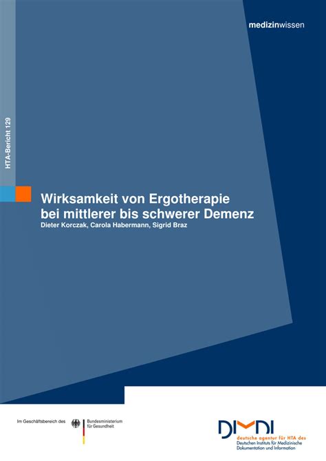 Ergotherapie Bei Demenzkranken