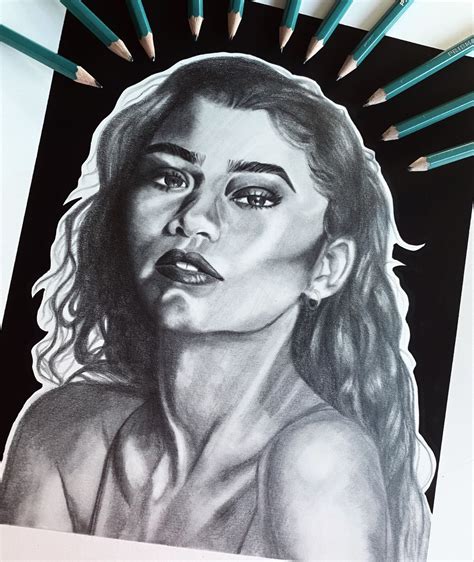 Zendaya Drawing Drawings Art Inspiration Artwork