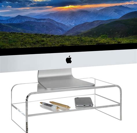 Abovetek Premium Acrylic Monitor Stand Large Size Monitor Riser Clear