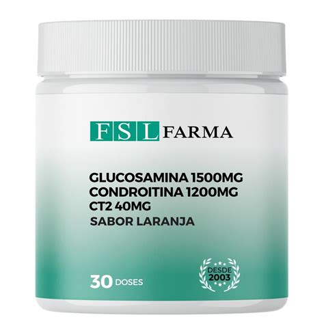 Glucosamina 1500mg Condroitina 1200mg CT2 40mg Sabor Laranja 30