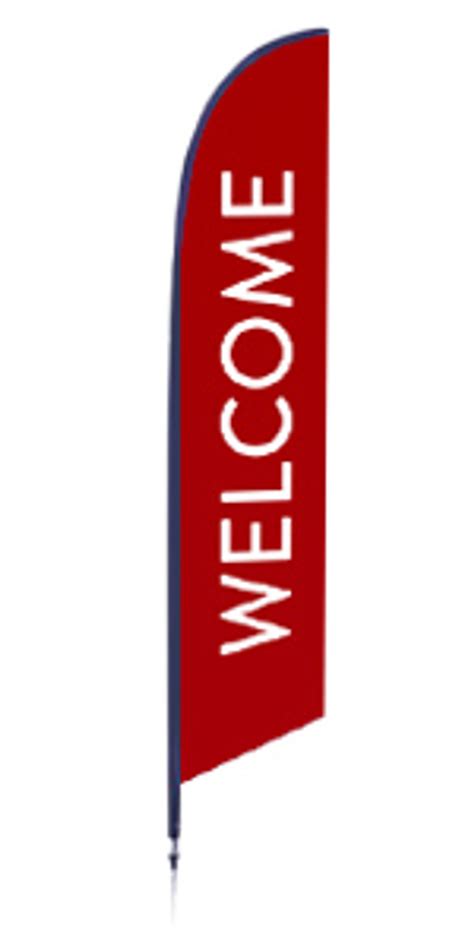 Welcome Feather Flag Red A09