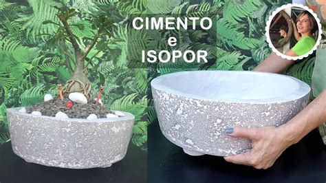 Diy T Cnica Incr Vel Para Fazer Vasos De Cimento E Isopor J Sai