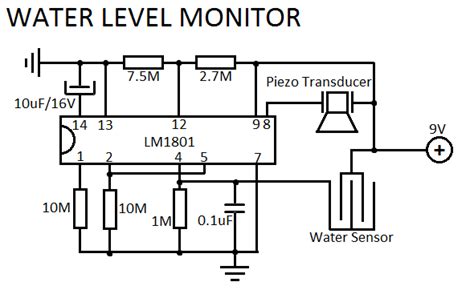 Electronic Schematic For Water Sensor