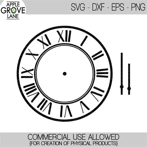 Clock Face Svg Clock Svg Clock Hands Svg Clock Template Roman Numerals