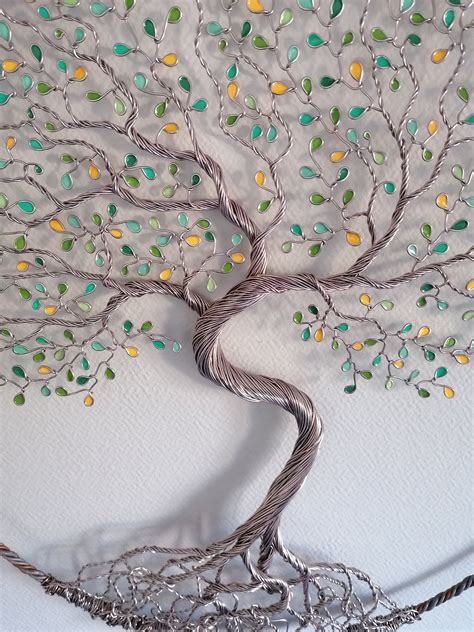 Arbre de Vie mural en métal marron clair Un cadeau unique et