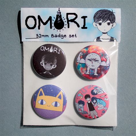 Omori Rpg Horro Game Badges Badge Set Of 4x 32mm Depop