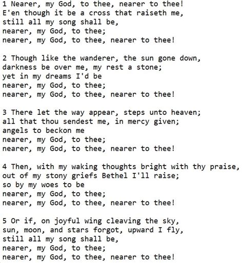 Nearer My God To Thee Guitar Chords