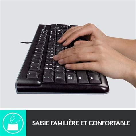 Ensemble Clavier Souris Filaire Logitech Mk Azerty Cdiscount